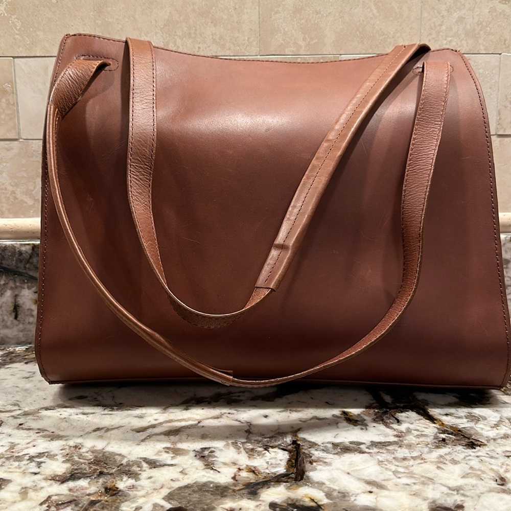 ABLE Chana crossbody tote in Whiskey Leather